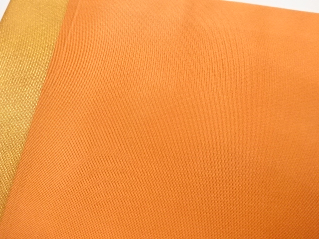  引箔鴛鴦に草花模様織出し名古屋帯